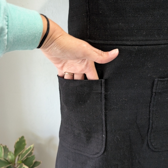 Boden ottoman black‎ knitted dress tie neck size 6 - Picture 4 of 8